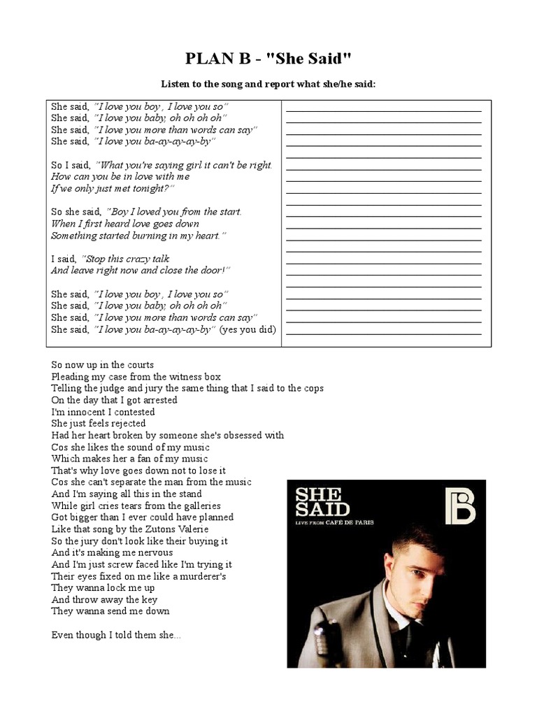 Plan B She Said Pdf