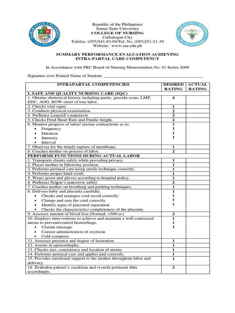 Clinical Checklist | PDF | Surgery | Childbirth