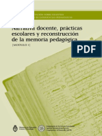 Narrativa docente, prácticas escolares y reconstrucción de la memoria pedagógica