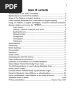 Download Index for The Patterns of English Spelling Volumes 1-10 by AVKO Foundation SN17704641 doc pdf