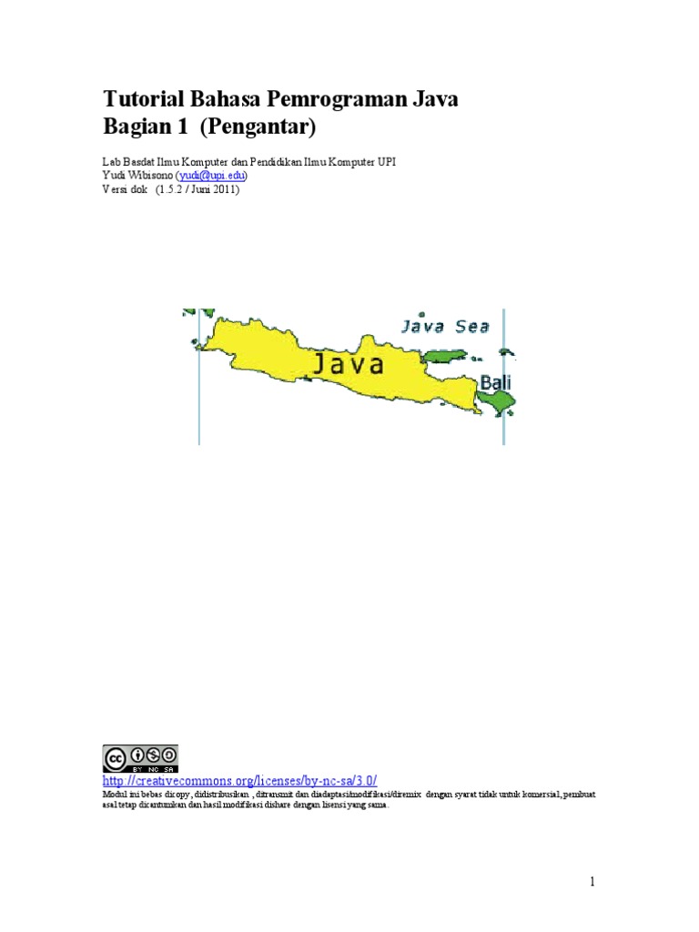 Tutorial Java Bagian 1 Ver 1 5 2 | PDF
