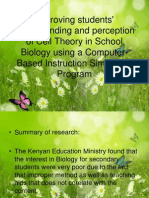 Improving Students' Understanding and Perception of Cell Theory in School Biology Using A Computer-Based Instruction Simulation Program