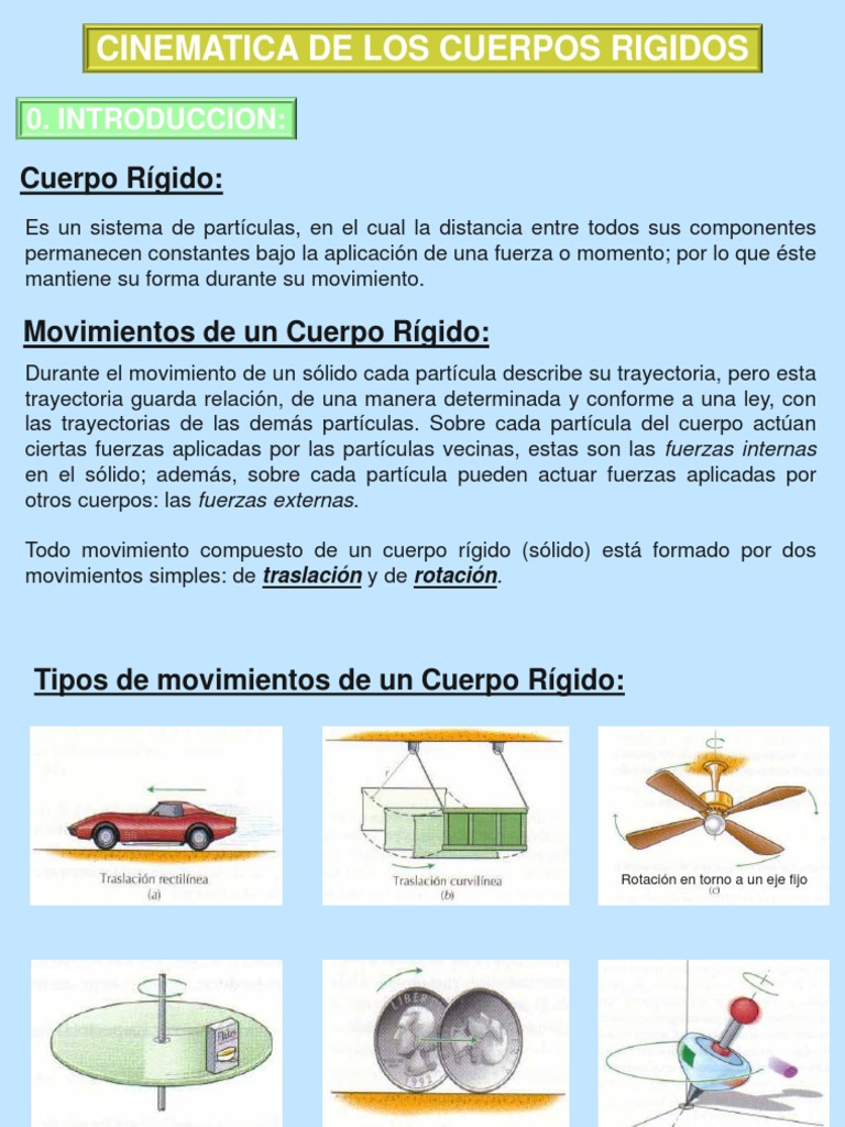 Cinemática de Cuerpos Rígidos | PDF | Velocidad | Movimiento (física)