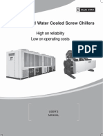 Blue Star Chiller Air & Water Cooled Screw Chiller R22 DX Manual