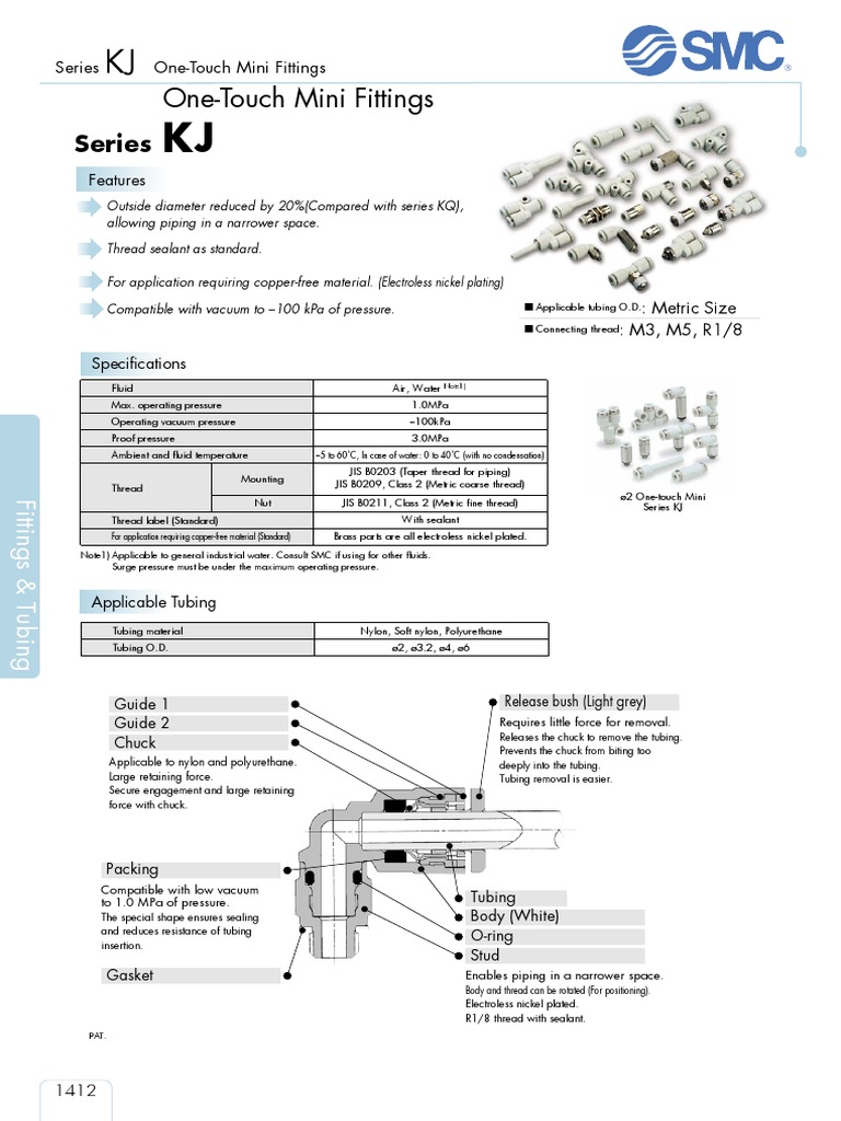 PU Fittings and Tubing SMC, PDF, Pipe (Fluid Conveyance)