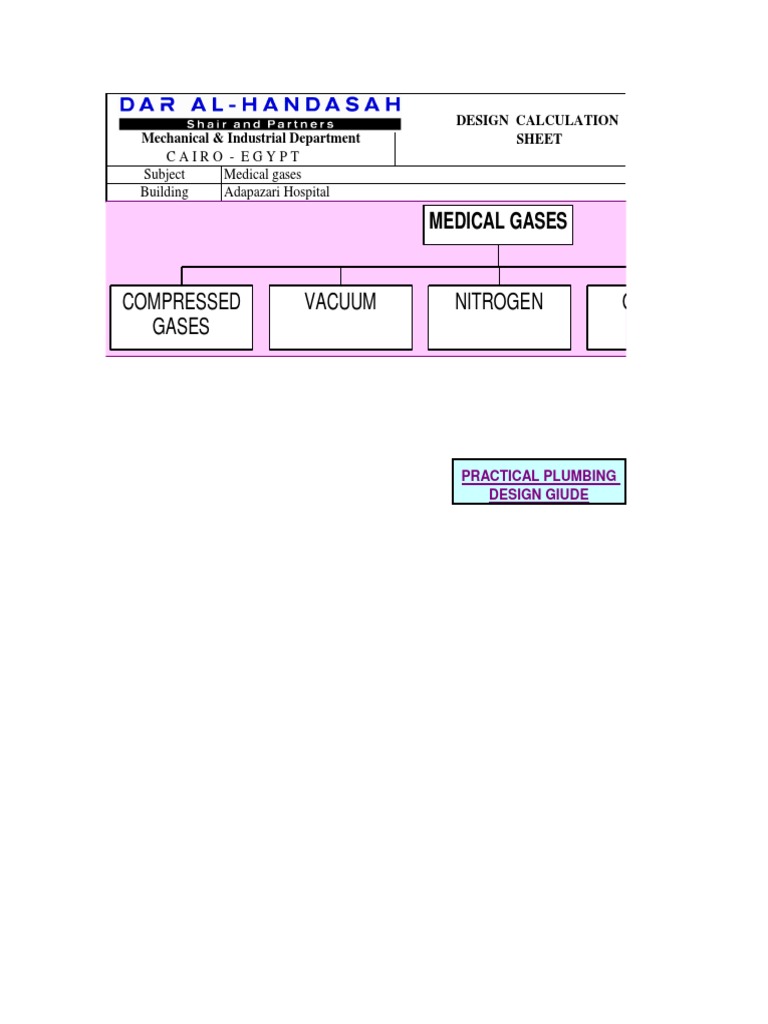 Medical Gas System Design Calculations | PDF | Intensive Care Unit ...