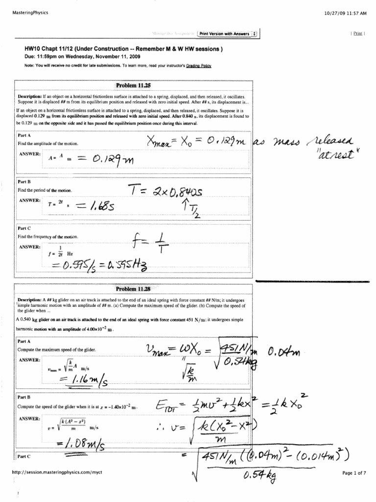 HW10 Mastering Physics Solution | PDF