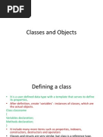 Classes and Objects