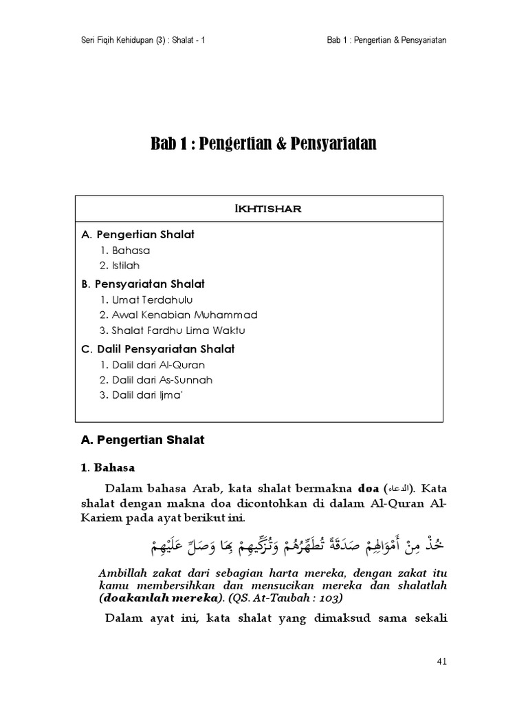Kitab Sholat
