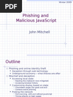 Phishing and Malicious Javascript: John Mitchell