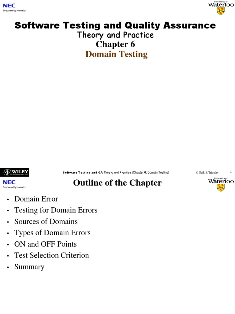 Ch6 DomainTesting | PDF | Software Testing | Function (Mathematics)