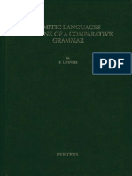 23 Semitic Languages Outline of a Comparative Grammar