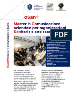 Master in Comunicazione
aziendale per organizzazioni
Sanitarie e sociosanitarie