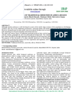 Available Online Through: Regulatory Status of Traditional Medicines in Africa Region