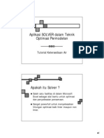 Aplikasi Solver Dalam Teknik Optimasi Permodelan