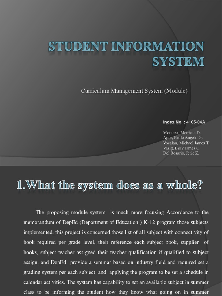 Curriculum Management System (Module) : Index No.: 4105-04A | PDF