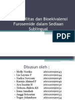 Bioavaibilitas Dan Bioekivalensi Furosemide Dalam Sediaan Sublingual