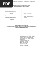 Affordable Care Act Lawsuit - Reply Memorandum in Support of Plaintiffs' Motion For Prelimary Injunction and or Summary Judgment