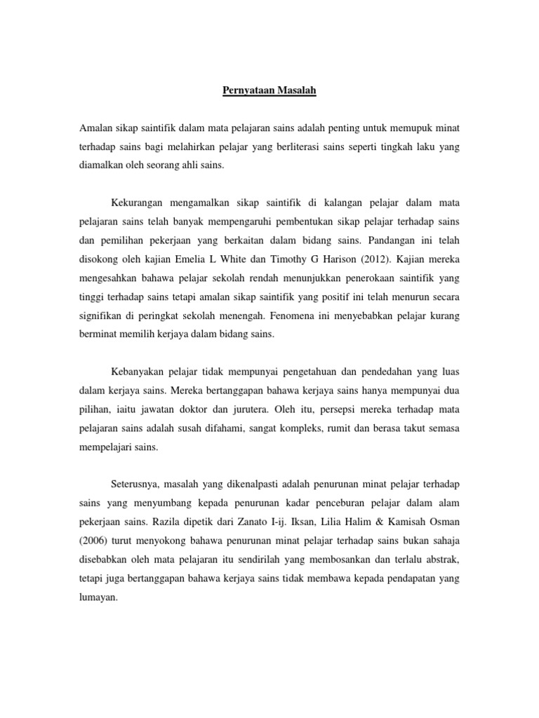 Pernyataan Masalah Pdf