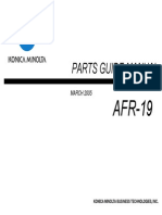 Konica Minolta Tray AFR 19 Parts Manual