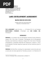 Land Development Agreement: Maple Brook Estates