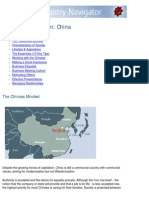 Country Information: China: The Chinese Mindset