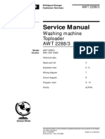 Service Manual: Washing Machine Toploader AWT 2288/3