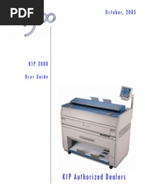 Kip 3000 Users Guide A2 Image Scanner Printer Computing