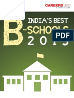 India's Best B-Schools 2013