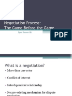 Negotiation Process: The Game Before The Game: Syed Ameer Ali