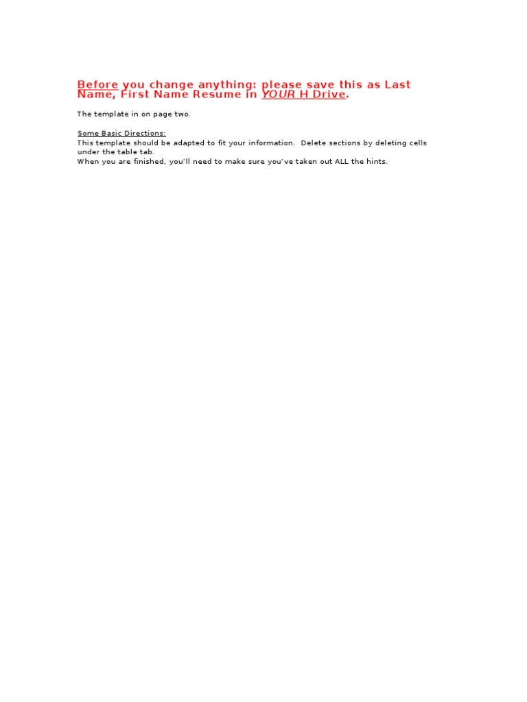 10 E CP Resume Template | PDF