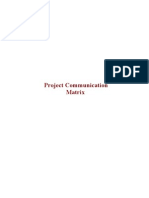 Project Communication Matrix