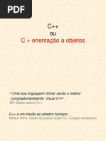Apresentação C++ ou C + orientação a objeto
