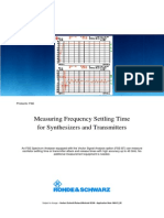 Measuring Frequency Settling Time For Synthesizers and Transmitters