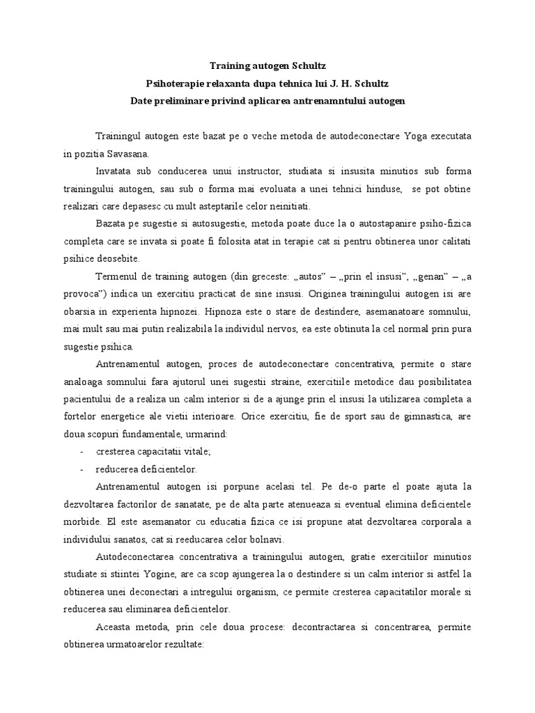 Training Autogen Schultz | PDF