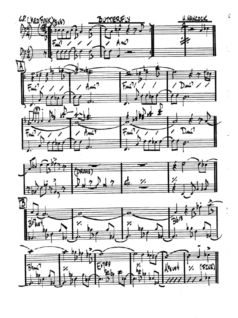 Herbie Hancock Butterfly PDF