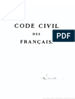 Code Napoleon (Code Civil Des Francais) 1804 (French)