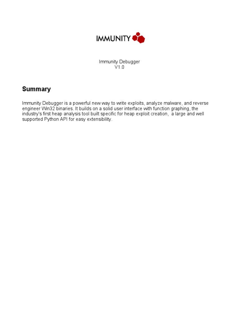 Immunity debugger download free pdf application programming