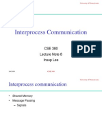Interprocess Communication: CSE 380 Lecture Note 8 Insup Lee