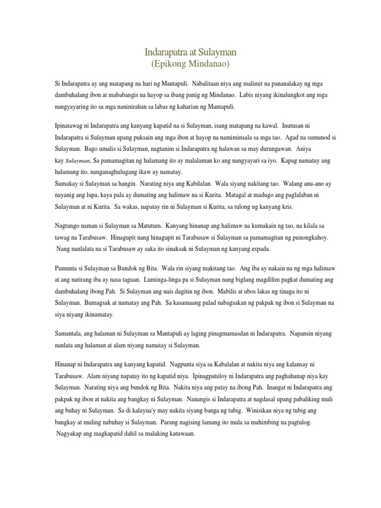 Indarapatra at Sulayman PDF