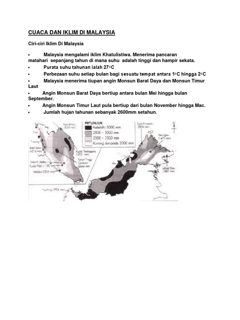 cuaca dan iklim di malaysia