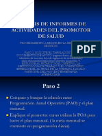 Proceso de monitoreo y análisis de informes p. s.