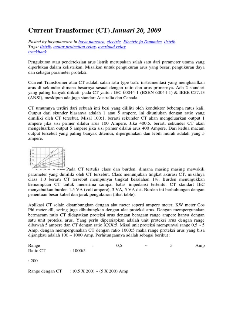 Fungsi dan Rasio Current Transformer | PDF