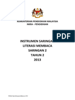 Instrumen Literasi Membaca Saringan 2 - Tahun 2 2013