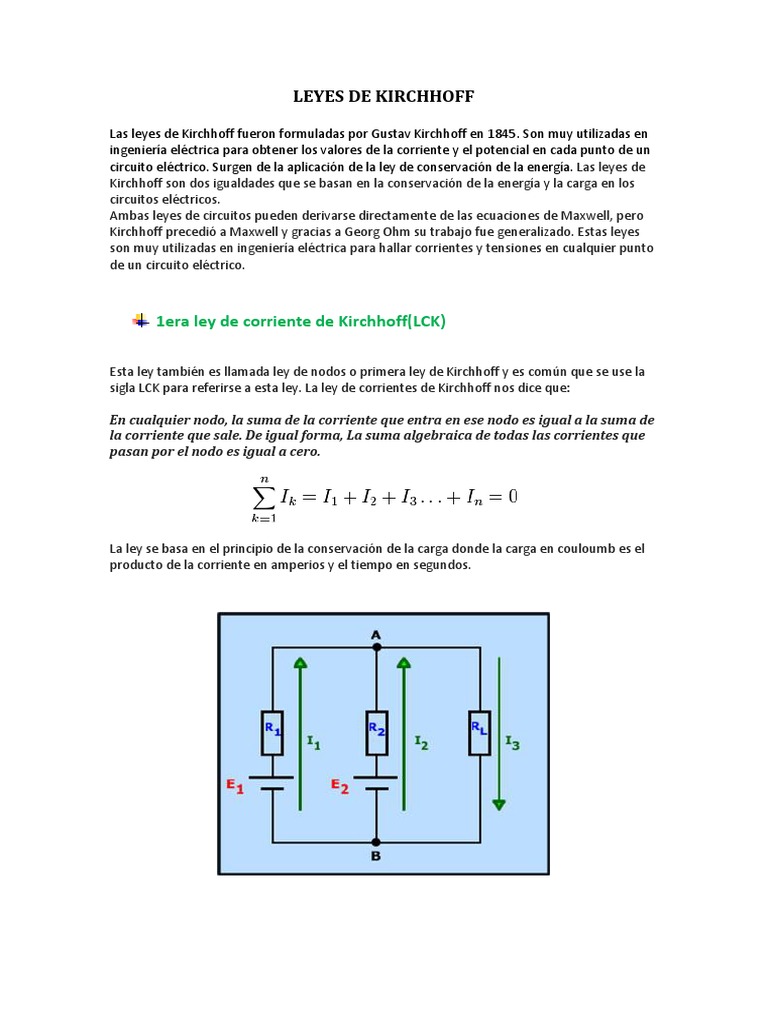 Leyes de Kirchhoff