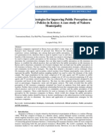 An Insight of Strategies For Improving Public Perception On Life Insurance Policies in Kenya: A Case Study of Nakuru Municipality