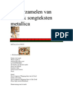 het verzamelen van muziek songteksten metallica