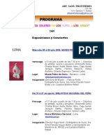 Programa Final de Exposiciones Perú y Suiza 2009