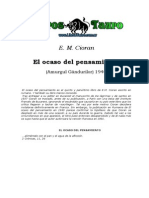 Cioran, E.M. - El Ocaso Del Pensamiento PDF