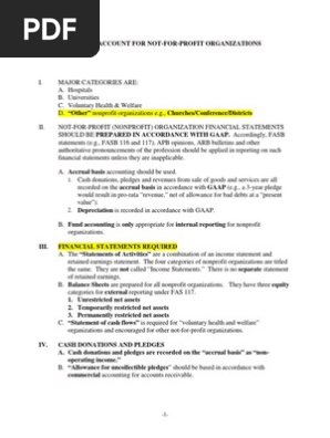 Accounting for Nonprofit Organizations